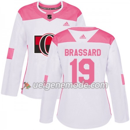 Dame Eishockey Ottawa Senators Trikot Derick Brassard 19 Adidas 2017-2018 Weiß Pink Fashion Authentic